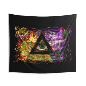 All Seeing Eye Wall Tapestry, Spiritual Wall Art, Psychedelic Tapestry, Indoor Home Decoration
