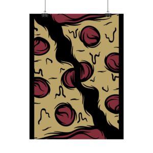 Melty Pizza Abstract Poster